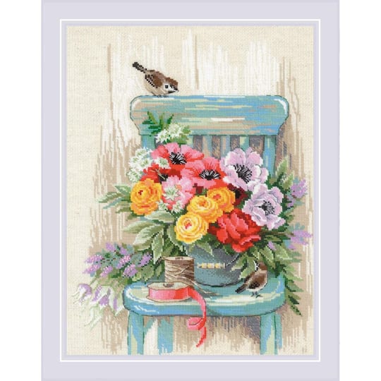 RIOLIS Garden Flowers Counted Cross Stitch Kit
